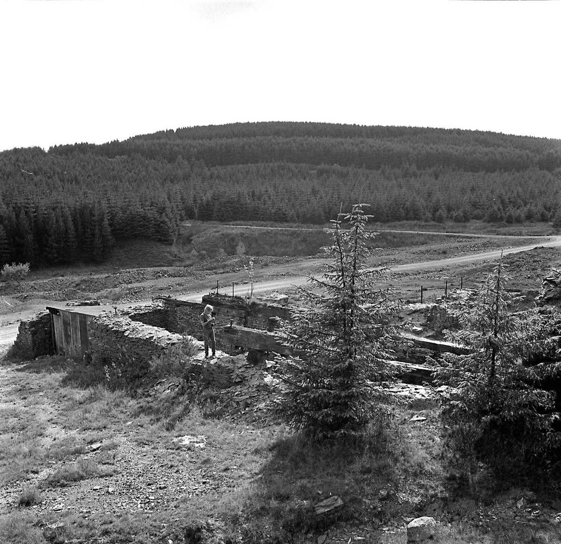 Crusher wheel pit Esgair Hir alt view 1976